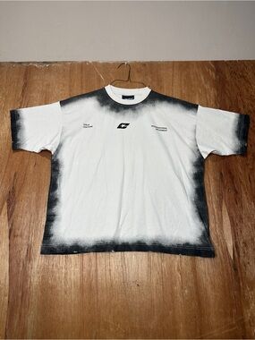 Cold Culture "Dynamic" Oversized Graphic Tee - White/Black - Size Small